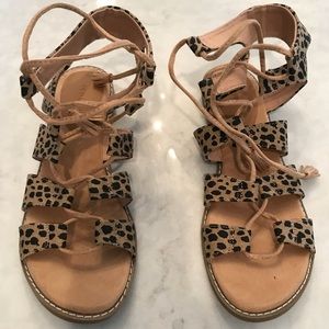 Leopard gladiator Sandals